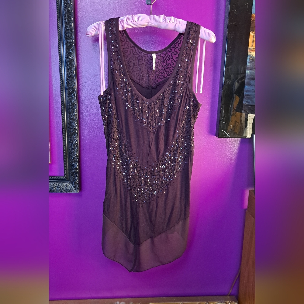 Willow & Clay Purple Sequin Sleeveless Top. Size Medium - Picture 1 of 7